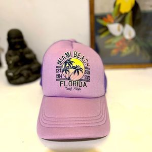 SURF STYLE SOURH BEACH MIAMI PURPLE SNAP BACK HAT